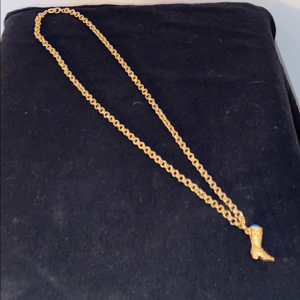Vintage boot necklace